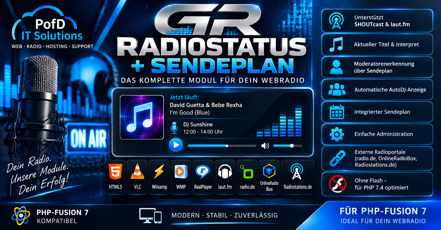 GR Radiostatus + Sendeplan für PHP-Fusion 7