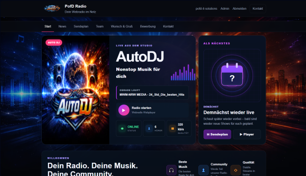 PofD-IT-Solutions CMS – Dein modernes Webradio-System